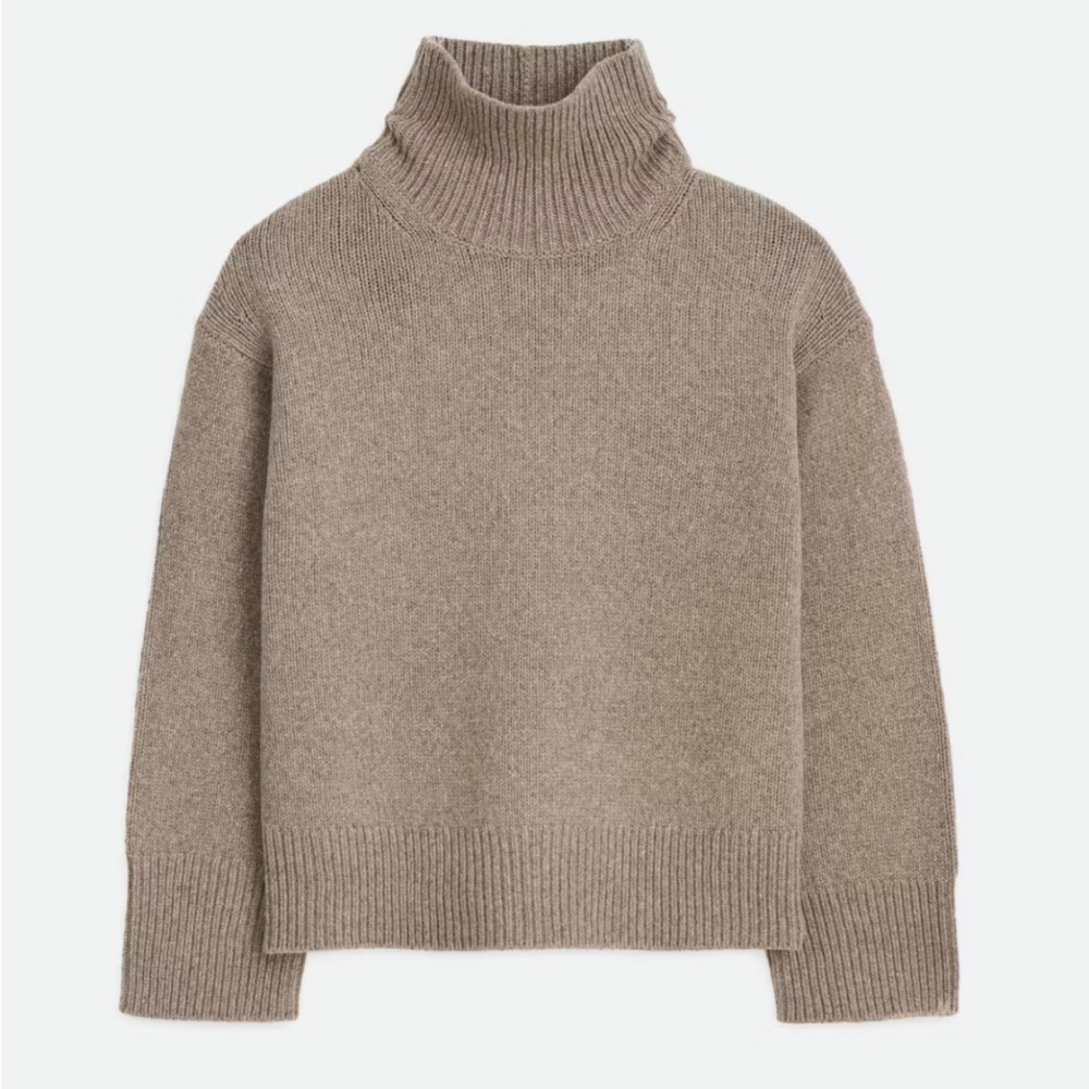 Alex Mill Betty Wool Turtleneck Sweater Taupe